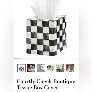 Mackenzie-Childs Courtly Check Boutique Tissue Box Cover